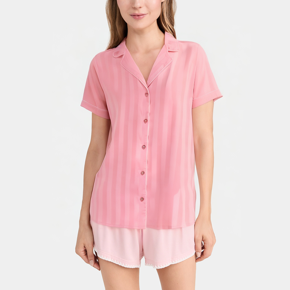 Jacquard striped satin women's pajamas