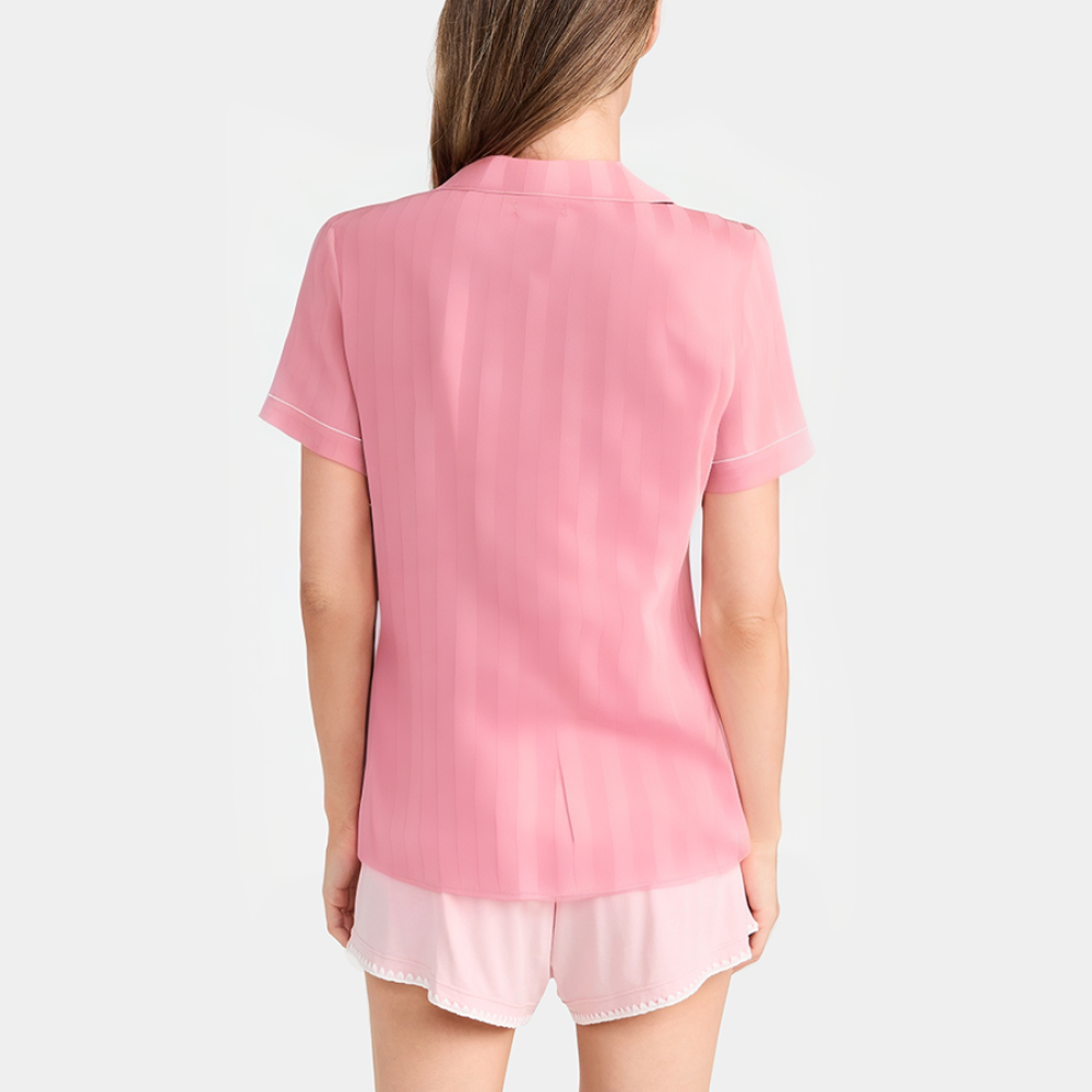 Jacquard striped satin women's pajamas