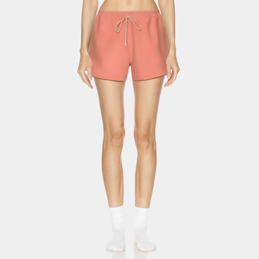 Polka dot print straight leg women's pajama shorts