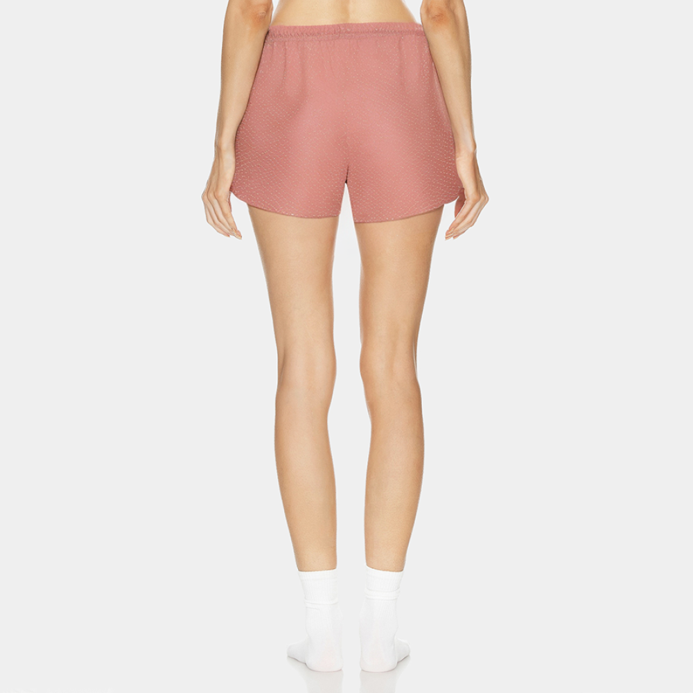 Polka dot print straight leg women's pajama shorts