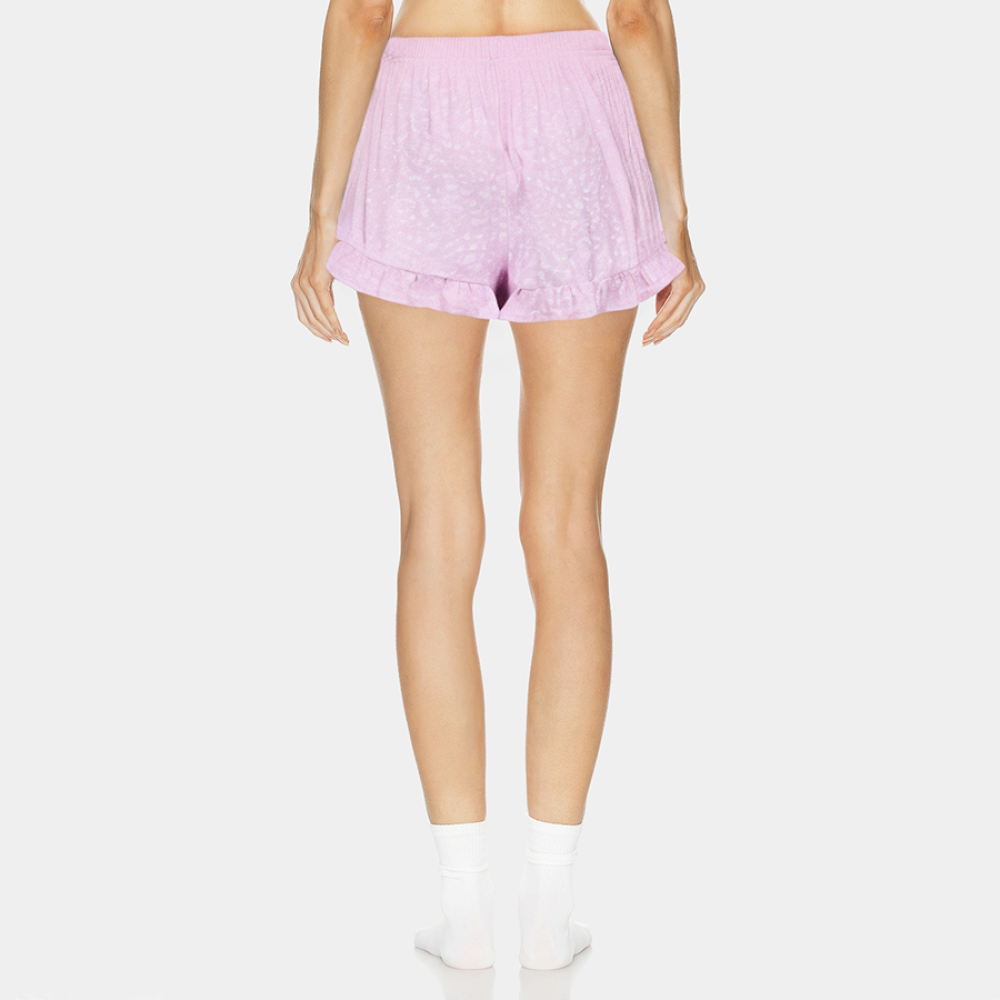 Fashion printed ruffled women's pajama shorts