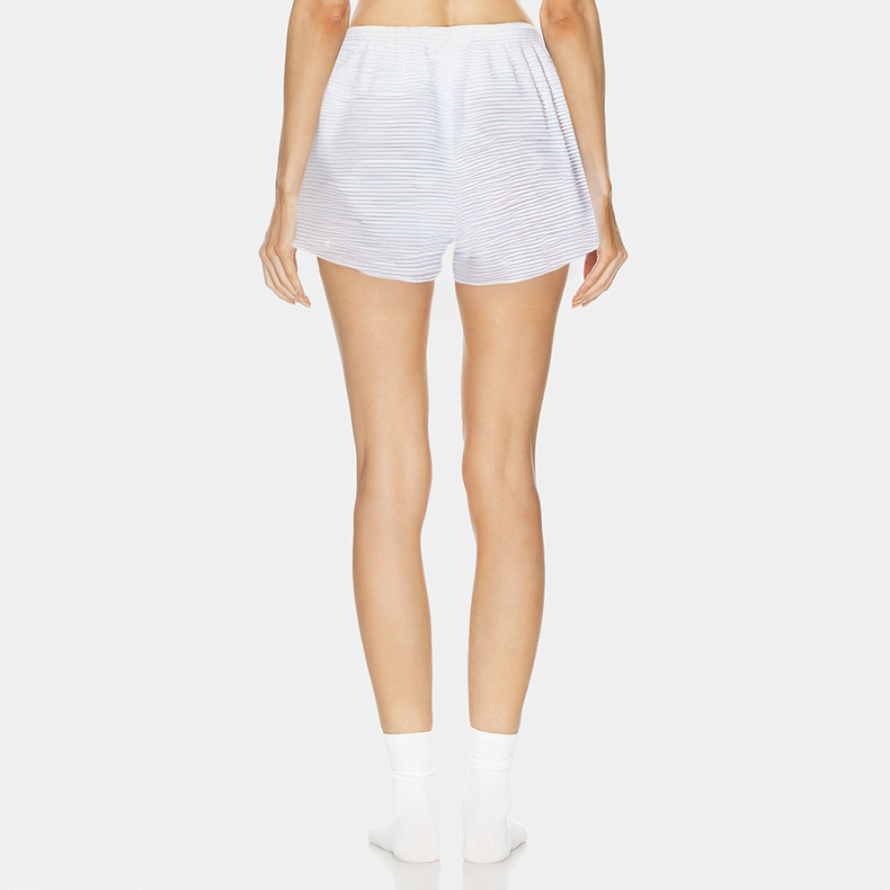 Striped print breathable women's pajama shorts