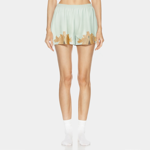 Luxury lace elastic waist women's pajama shorts