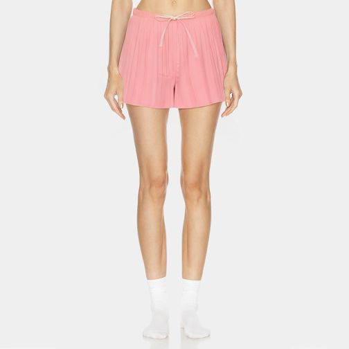 Jacquard striped satin women's pajama shorts