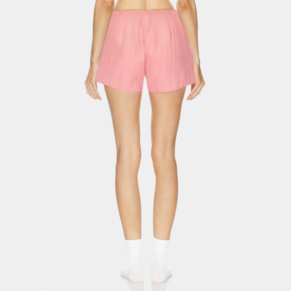Jacquard striped satin women's pajama shorts