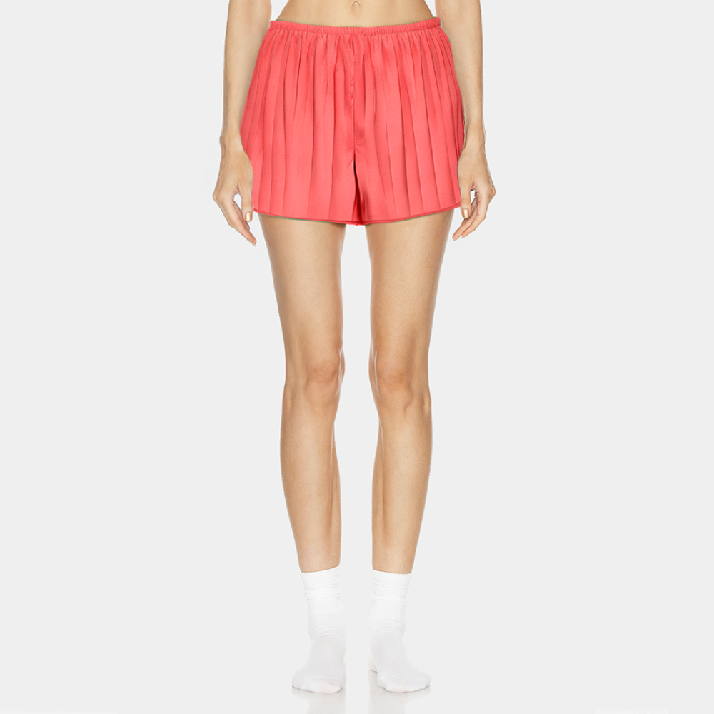 Breathable satin women's pajama shorts